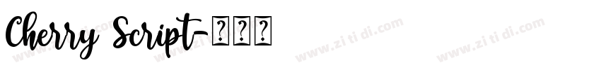 Cherry Script字体转换